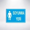 Kadın Soyunma Yeri Sticker 20X28 Cm