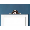 Kahverengi Beyaz Benekli Uzun Tüylü Springer Spaniel Köpek Duvar Stickerı