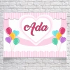 Kalp Balon Temalı Doğum Günü Afişi 100X150 cm