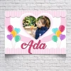Kalp Balon Temalı Doğum Günü Afişi 50X70 cm