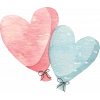 Kalp Balonlar Duvar Stickerı