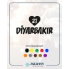 Kalpli 21 Diyarbakır Araba Sticker 17x17 Cm Siyah