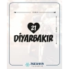 Kalpli 21 Diyarbakır Araba Sticker 17x17 Cm Siyah