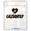 Kalpli 27 Gaziantep Araba Sticker 17x17 Cm Siyah