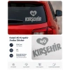 Kalpli 40 Kırşehir Araba Sticker 17x17 Cm Gri