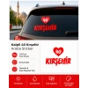 Kalpli 40 Kırşehir Araba Sticker 17x17 Cm Kırmızı