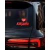 Kalpli 40 Kırşehir Araba Sticker 17x17 Cm Kırmızı