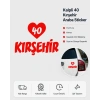 Kalpli 40 Kırşehir Araba Sticker 17x17 Cm Kırmızı