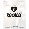 Kalpli 41 Kocaeli Araba Sticker 17x17 Cm Siyah