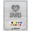 Kalpli 58 Sivas Araba Sticker 17x17 Cm Gri