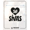 Kalpli 58 Sivas Araba Sticker 17x17 Cm Siyah