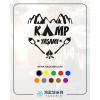 Kamp Yaşamı Araba Sticker 17x17 Cm Siyah