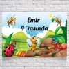 Karınca ve Ağustos Böceği Temalı Doğum Günü Afişi 70X100 cm