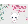 Kedi Teamlı Doğum Günü Afişi 70X100 cm