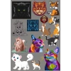 Kediler Sticker Set 7 16 Parça Telefon, Tablet, Defter, Laptop Sticker