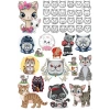 Kediler Sticker Set-7 27 Parça Telefon, Tablet, Defter, Laptop Sticker