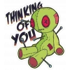 Thinking Of You Sticker 10x10 cmRenkli Sticker