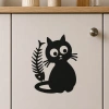 Kılçık ve Kedi 17x17 Cm Sticker Folyo
