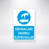 Kimysallara Dayanıklı Eldiven Kullan Sticker 20X28 Cm