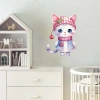 Kirazlı Bere Giyen Kedi Duvar Stickerı