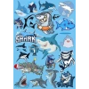 Köpek Balığı Sticker Set 16 Parça Telefon, Tablet, Defter, Laptop Sticker