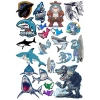 Köpek Balığı Sticker Set 2 16 Parça Telefon, Tablet, Defter, Laptop Sticker