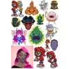 Korkunç Sticker Set 16 Parça Telefon, Tablet, Defter, Laptop Sticker
