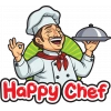 Mutlu Chef Sticjer 10x10 cm Renkli Sticker