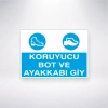 Koruyucu Bot ve Ayakkabı Giy Sticker 20X28 Cm
