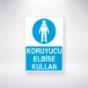 Koruyucu Elbise Kullan Sticker 20X28 Cm