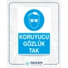 Koruyucu Gözlük Tak Sticker 20X28 Cm