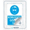 Koruyucu Gözlük Tak Sticker 20X28 Cm
