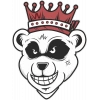 Kral Panda Sticker 10x10 cmRenkli Sticker