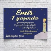 Küçük Prens Temalı Doğum Günü Afişi 35x50 Cm