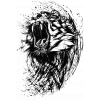 Kükreyen Aslan Sticker 10x10 cmRenkli Sticker
