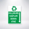 Kullanılmış Kağıtları Buraya Atınız Sticker 20X28 Cm