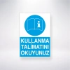 Kullanma Talimatını Okuyunuz Sticker 20X28 Cm