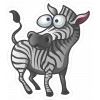 Zebra Sticker 10x10 cmRenkli Sticker