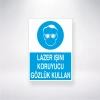 Lazer Işını Koruyucu Gözlük Kullan Sticker 20X28 Cm