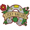 Lucky Bastard Sticker 10x10 cmRenkli Sticker