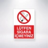 Lütfen Sigara İçmeyiniz Sticker 20X28 Cm