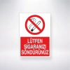 Lütfen Sigaranızı Söndürünüz Sticker 20X28 Cm