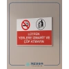 Lütfen Yerlere İzmarit ve Çöp Atmayınız Sticker 20X28 Cm