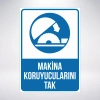 makine koruyucularını tak Sticker 20X28 Cm
