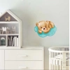 Mavi Bulut Üzerinde Yatan Ayıcık Duvar Stickerı