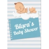 Mavi Çizgili Bebek Temalı Baby Shower Afişi 70x100 Cm