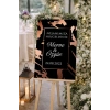 Siyah Rose Gold Detaylı Düğün, Nişan ve Söz Karşılama Panosu – 50x70 cm