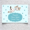 Mavi Leylek Temalı Baby Shower Afişi 100x150 Cm