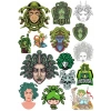 Medusa Sticker Set 14 Parça Telefon, Tablet, Defter, Laptop Sticker