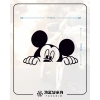 Mickey Mouse Araba Sticker 17x17 Cm Siyah